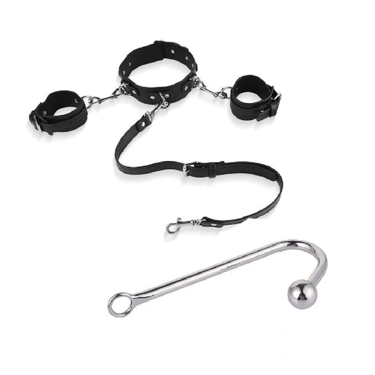 Cuffs Beaded and Anal 5334 with Collar Hook Elegant 0108